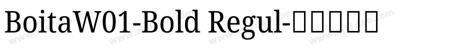 BoitaW01-Bold Regul字体转换